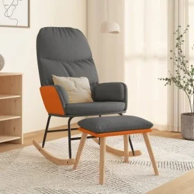Rocking chair with footrest in light gray fabric by vidaXL, Rocking chairs - Ref: Foro24-3097401, Price: 147,05 €, Discount: %