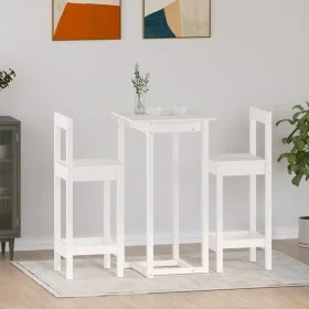 3-piece bar set solid white pine wood by vidaXL, Furniture sets for kitchens and dining rooms - Ref: Foro24-3124733, Price: 1...