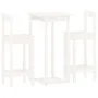 3-piece bar set solid white pine wood by vidaXL, Furniture sets for kitchens and dining rooms - Ref: Foro24-3124733, Price: 1...