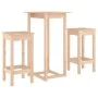 3-teiliges Bar-Set aus massivem Kiefernholz von vidaXL, Möbelsets für Küchen und Esszimmer - Ref: Foro24-3124727, Preis: 148,...