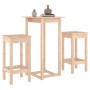 3-teiliges Bar-Set aus massivem Kiefernholz von vidaXL, Möbelsets für Küchen und Esszimmer - Ref: Foro24-3124727, Preis: 151,...