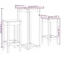 3-teiliges Bar-Set aus massivem Kiefernholz von vidaXL, Möbelsets für Küchen und Esszimmer - Ref: Foro24-3124727, Preis: 148,...
