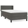 Box spring bed with dark gray velvet mattress 100x200 cm by vidaXL, Beds and slatted bases - Ref: Foro24-3130824, Price: 299,...