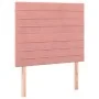 Box spring bed with pink velvet mattress 80x200 cm by vidaXL, Beds and slatted bases - Ref: Foro24-3132710, Price: 324,17 €, ...