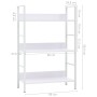 3-stufiges Regal aus weißem Holzwerkstoff, 60 x 27,6 x 90,5 cm von vidaXL, Bücherregale und Regale - Ref: Foro24-288220, Prei...