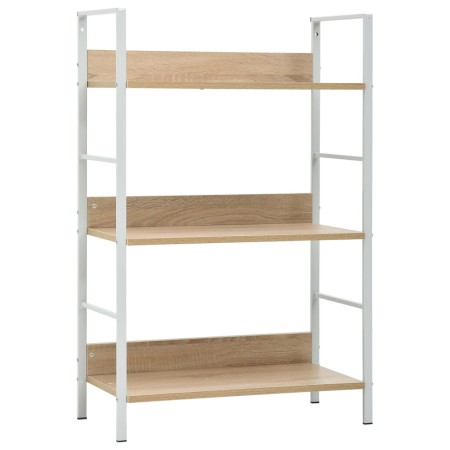 3-stöckiges Bücherregal aus Eichenholz 60x27,6x90,5 cm von vidaXL, Bücherregale und Regale - Ref: Foro24-288221, Preis: 57,52...