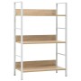3-stöckiges Bücherregal aus Eichenholz 60x27,6x90,5 cm von vidaXL, Bücherregale und Regale - Ref: Foro24-288221, Preis: 57,52...