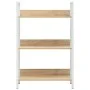 3-stöckiges Bücherregal aus Eichenholz 60x27,6x90,5 cm von vidaXL, Bücherregale und Regale - Ref: Foro24-288221, Preis: 56,51...