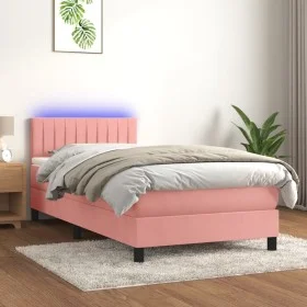 Boxspringbett mit Matratze und LED-Rosa-Samt 80x200 cm von vidaXL, Betten und Lattenroste - Ref: Foro24-3134494, Preis: 271,7...