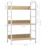 3-stöckiges Bücherregal aus Eichenholz 60x27,6x90,5 cm von vidaXL, Bücherregale und Regale - Ref: Foro24-288221, Preis: 56,51...