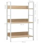 3-stöckiges Bücherregal aus Eichenholz 60x27,6x90,5 cm von vidaXL, Bücherregale und Regale - Ref: Foro24-288221, Preis: 57,52...