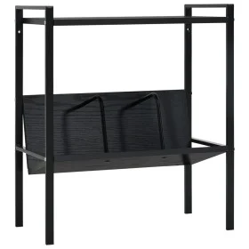 2-tier shelving black engineered wood 52x28x59 cm by vidaXL, Bookcases and shelves - Ref: Foro24-288230, Price: 30,92 €, Disc...