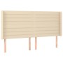 Box spring bed mattress and LED lights cream fabric 160x200 cm by vidaXL, Beds and slatted bases - Ref: Foro24-3138970, Price...