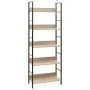 5-tier engineered oak wood shelf 60x27.6x158.5cm by vidaXL, Bookcases and shelves - Ref: Foro24-288227, Price: 70,24 €, Disco...