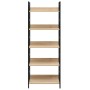Estantería de 5 niveles madera ingeniería roble 60x27,6x158,5cm