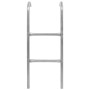 Escalera de cama elástica de 2 peldaños acero plateado 72 cm