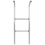 Escalera de cama elástica de 2 peldaños acero plateado 72 cm