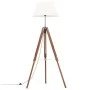 Brown and white solid teak wood tripod lamp 141 cm by vidaXL, Lamps - Ref: Foro24-288077, Price: 98,24 €, Discount: %
