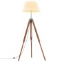 Brown and white solid teak wood tripod lamp 141 cm by vidaXL, Lamps - Ref: Foro24-288077, Price: 100,09 €, Discount: %