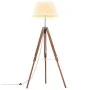 Brown and white solid teak wood tripod lamp 141 cm by vidaXL, Lamps - Ref: Foro24-288077, Price: 98,24 €, Discount: %