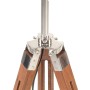 Brown and white solid teak wood tripod lamp 141 cm by vidaXL, Lamps - Ref: Foro24-288077, Price: 100,09 €, Discount: %