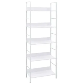 5-level white engineered wood shelf 60x27.6x158.5 cm by vidaXL, Bookcases and shelves - Ref: Foro24-288228, Price: 84,37 €, D...