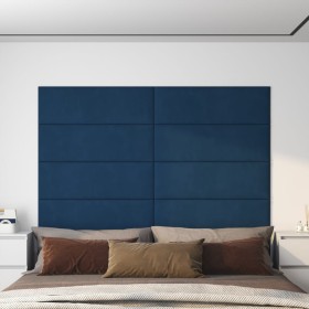 Paneles de pared 12 uds terciopelo azul 90x30 cm 3,24 m²