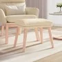 Fußhocker aus cremefarbenem Stoff, 45 x 29,5 x 35 cm von vidaXL, Osmanen - Ref: Foro24-341426, Preis: 36,01 €, Rabatt: %