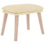 Cream fabric footstool 45x29.5x35 cm by vidaXL, Ottomans - Ref: Foro24-341426, Price: 36,01 €, Discount: %
