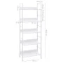 5-level white engineered wood shelf 60x27.6x158.5 cm by vidaXL, Bookcases and shelves - Ref: Foro24-288228, Price: 84,37 €, D...