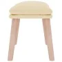 Fußhocker aus cremefarbenem Stoff, 45 x 29,5 x 35 cm von vidaXL, Osmanen - Ref: Foro24-341426, Preis: 36,01 €, Rabatt: %