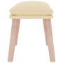 Fußhocker aus cremefarbenem Stoff, 45 x 29,5 x 35 cm von vidaXL, Osmanen - Ref: Foro24-341426, Preis: 36,69 €, Rabatt: %