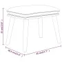 Fußhocker aus cremefarbenem Stoff, 45 x 29,5 x 35 cm von vidaXL, Osmanen - Ref: Foro24-341426, Preis: 36,01 €, Rabatt: %