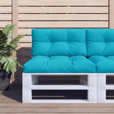 Palettenkissen 2 Stück türkiser Stoff von vidaXL, Kissen für Stühle und Sofas - Ref: Foro24-360732, Preis: 65,30 €, Rabatt: %