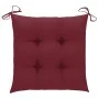 Garden chairs 4 pcs teak wood with red cushions by vidaXL, Garden chairs - Ref: Foro24-3065641, Price: 361,40 €, Discount: %