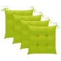 Garden chairs 4 pcs teak wood and bright green cushions by vidaXL, Garden chairs - Ref: Foro24-3065643, Price: 357,01 €, Disc...