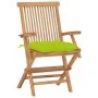 Gartenstühle 8 Einheiten aus Teakholz mit hellgrünen Kissen von vidaXL, Gartenstühle - Ref: Foro24-3072915, Preis: 625,98 €, ...