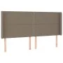 Box spring bed with mattress and LED lights taupe gray fabric 160x200 cm by vidaXL, Beds and slatted bases - Ref: Foro24-3138...