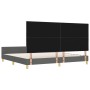 Estructura de cama con cabecera Gris oscuro 200 x 200 cm tela
