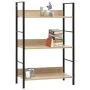 3-tier engineered oak wood shelf 60x27.6x90.5 cm by vidaXL, Bookcases and shelves - Ref: Foro24-288219, Price: 67,46 €, Disco...