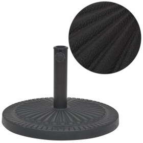 Black round resin parasol base 29 kg by vidaXL, Umbrella bases - Ref: Foro24-43658, Price: 102,78 €, Discount: %