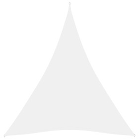 Toldo de vela triangular tela Oxford blanco 5x7x7 m