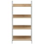 Estantería de 4 niveles madera ingeniería roble 60x27,6x124,5cm