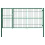 Gartenzauntor mit grünen Stahlpfosten 350x140 cm von vidaXL, Gartentore - Ref: Foro24-142571, Preis: 509,06 €, Rabatt: %