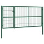Gartenzauntor mit grünen Stahlpfosten 350x140 cm von vidaXL, Gartentore - Ref: Foro24-142571, Preis: 509,06 €, Rabatt: %