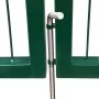 Puerta de valla de jardín con postes acero verde 350x140 cm de vidaXL, Puertas de jardín - Ref: Foro24-142571, Precio: 497,09...
