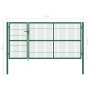 Gartenzauntor mit grünen Stahlpfosten 350x140 cm von vidaXL, Gartentore - Ref: Foro24-142571, Preis: 509,06 €, Rabatt: %