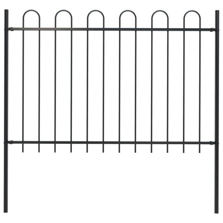 Gartenzaun mit schwarzen Stahlringspitzen, 1,7 m von vidaXL, Zaunpaneele - Ref: Foro24-144931, Preis: 70,95 €, Rabatt: %