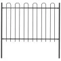Garden fence with black steel hoop tips 1.7 m by vidaXL, fence panels - Ref: Foro24-144931, Price: 65,67 €, Discount: %