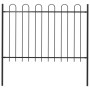 Gartenzaun mit schwarzen Stahlringspitzen, 1,7 m von vidaXL, Zaunpaneele - Ref: Foro24-144931, Preis: 70,95 €, Rabatt: %